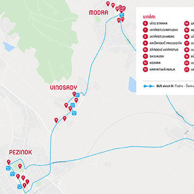 Mapa CHMK 2024 Modra-Šenkvice-Pezinok-Vinosady