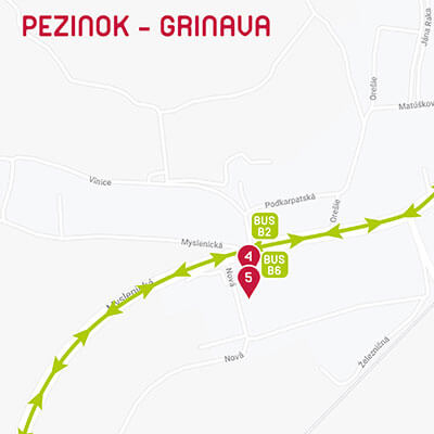 Mapa CHMK 2024 Pezinok - Grinava